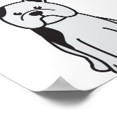 Bulldog-Cartoon Poster (Ecke)
