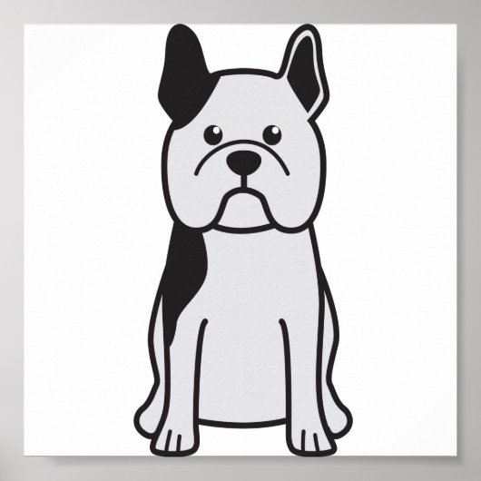 Bulldog-Cartoon Poster (Vorne)