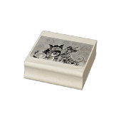 BULLDOG & CAT ROBOTS SCI FI RUBBER BRIEFMARKE GUMMISTEMPEL (Stempel)