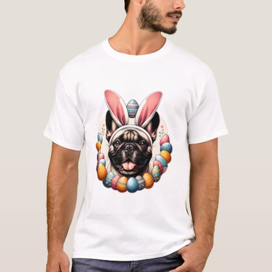 Bulldog Celebrates Osterfest T-Shirt (Vorderseite)