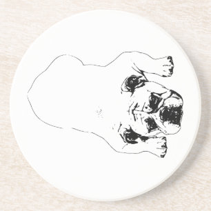 Bulldog-Cheertischmatte Getränkeuntersetzer