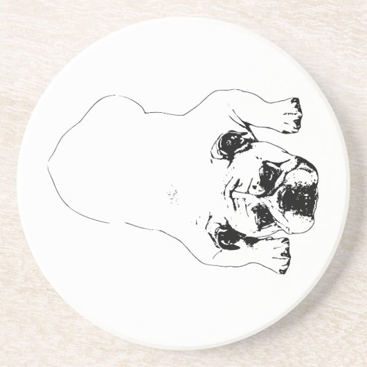 Bulldog-Cheertischmatte Getränkeuntersetzer (Vorne)