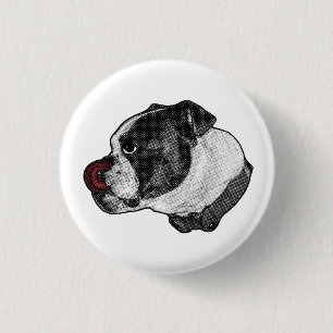 Bulldog Cherry Pin Button