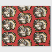Bulldog-Chesty-Papier Geschenkpapier (Flach)