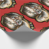 Bulldog-Chesty-Papier Geschenkpapier (Ecke)