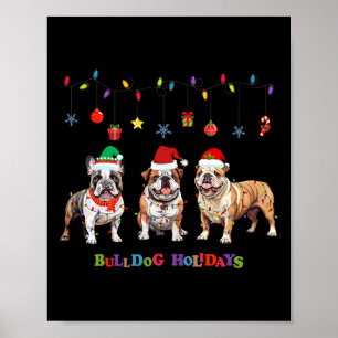 Bulldog Christmas3 Poster