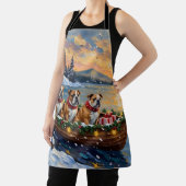 Bulldog Christmas Boat Holiday Schürze (InSitu)