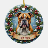 Bulldog Christmas Ornament (Vorne)