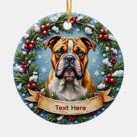 Bulldog Christmas Ornament (Vorne)