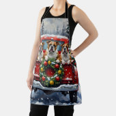 Bulldog Christmas Red Truck Holiday Schürze (InSitu)