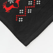 Bulldog Christmas Ugly Sweater Funny Santa Hat Dog Fleecedecke (Ecke)