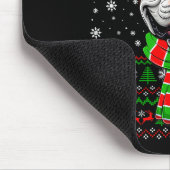 Bulldog Christmas Ugly Sweater Funny Santa Hat Dog Mousepad (Ecke)