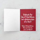 "Bulldog Christmas Wish" Feiertagskarte (Innenseite)