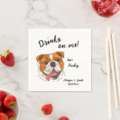 Bulldog Cocktail Napkin Serviette (Beispiel)