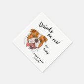 Bulldog Cocktail Napkin Serviette (Ecke)