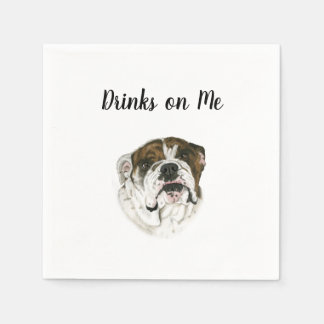 BullDog Cocktail Napkins Serviette