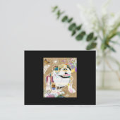 Bulldog Collage Postkarte (Stehend Vorderseite)