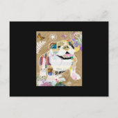Bulldog Collage Postkarte (Vorderseite)