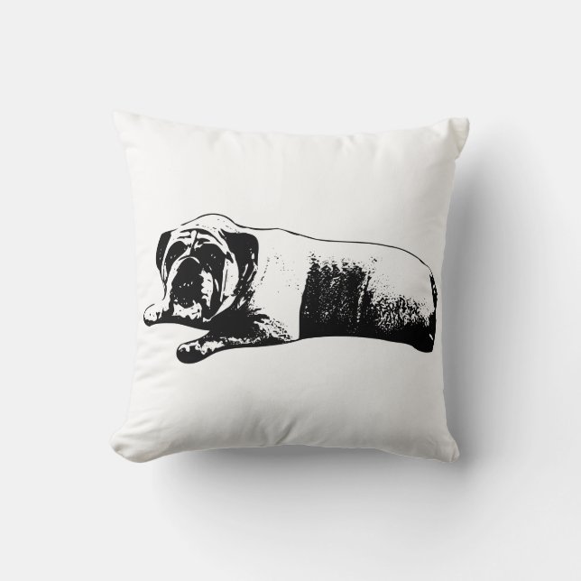 Bulldog Cosy Nachmittag Kissen (Vorderseite)
