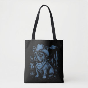 Bulldog Cowboy UFO Cowboy Dog Tasche