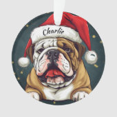 Bulldog Custom Christmas Ornament (Vorderseite)