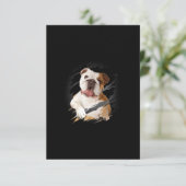 Bulldog Dankeskarte (Stehend Vorderseite)