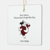 Bulldog Dear Santa Keramikornament (Links)