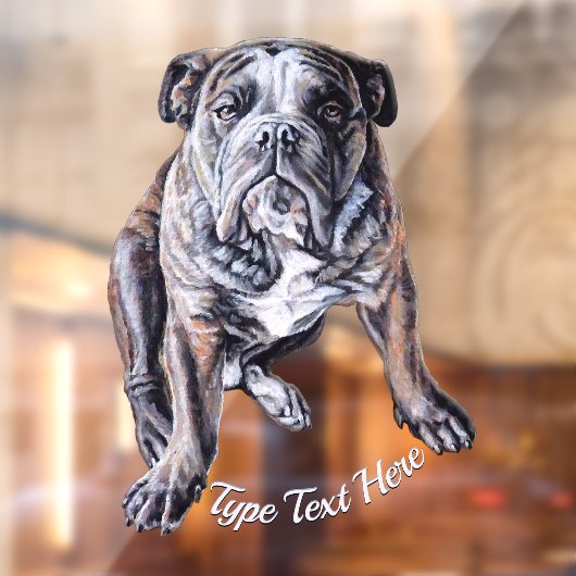 Bulldog-Decal-Bulldog-Kunstfenster anpassen Fensteraufkleber (Blatt 2)