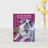 BULLDOG DENKEN, DASS DU BLANK CARD! KARTE (Gelbe Blume)