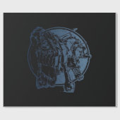 Bulldog, der einen Tank fährt Geschenkpapier (Flach)