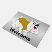 Bulldog Design Fußmatte (Schrägansicht)