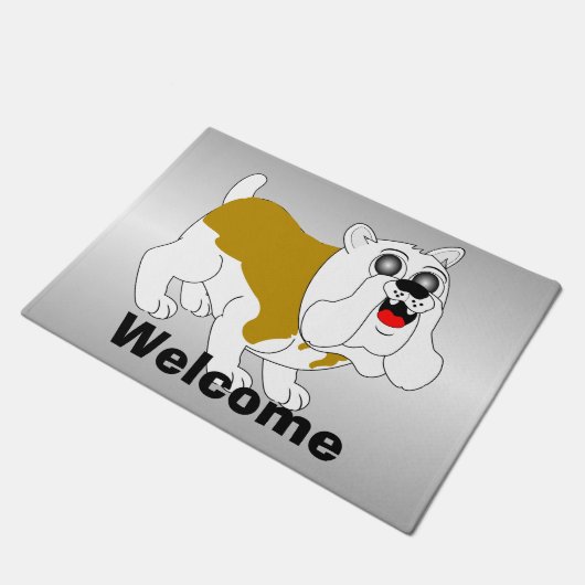 Bulldog Design Fußmatte (Schrägansicht)