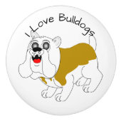 Bulldog Design Keramikknauf (Vorderseite)