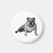 Bulldog-Design mit roten Details Magnet (Vorne)