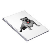 Bulldog-Design mit roten Details Notizblock (Rechte Seite)