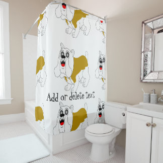 Bulldog Design Personalisiert Duschvorhang