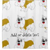 Bulldog Design Personalisiert Duschvorhang (Vorderseite)