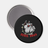 Bulldog Devil Hunde Black Magnet (Vorderseite/Rückseite)