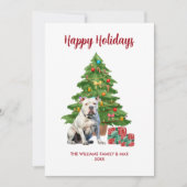 Bulldog Dog Familie Weihnachten (Vorderseite)
