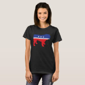 Bulldog Dog Political Symbol Election Mascot T-Shirt (Vorne ganz)