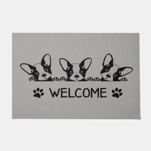 Bulldog Doormat, Bulldog Lover Begrüßungsmatte Fußmatte (Vorderseite)