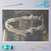 Bulldog Dreadlock Duke Decoupage Seidenpapier (Basteln)