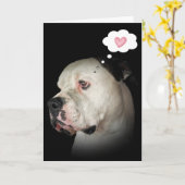 Bulldog Drooling Karte (Gelbe Blume)