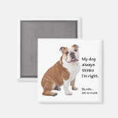 Bulldog / Ehefrau Magnet (Vorderseite/Rückseite)