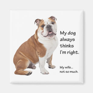 Bulldog / Ehefrau Magnet