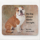 Bulldog / Ehefrau Mousepad (Vorne)