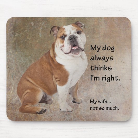 Bulldog / Ehefrau Mousepad (Vorne)