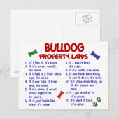 Bulldog-Eigenschaftengesetze 2 Postkarte (Vorne/Hinten)