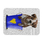 Bulldog-Eimer aus Liebe blau Magnet (Horizontal)