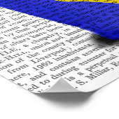 Bulldog-Eimer aus Liebe blau Poster (Ecke)